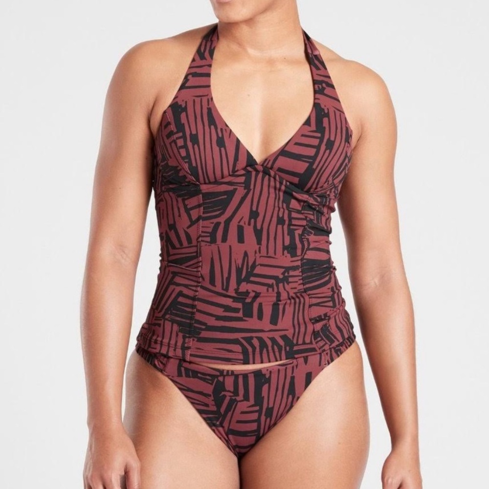 Athleta Sienna Halter Tankini 34 B/C and Swim Bottom (Medium)